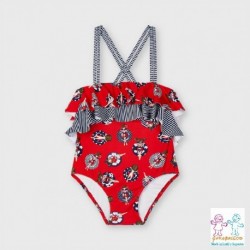 Bañador niña volante