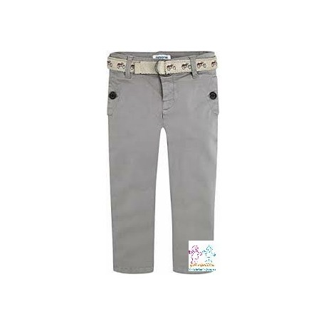 Pantalon chino saten cinturon