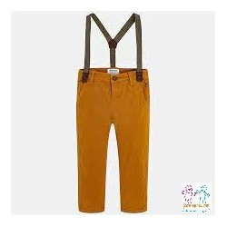 Pantalon chino pique tirantes