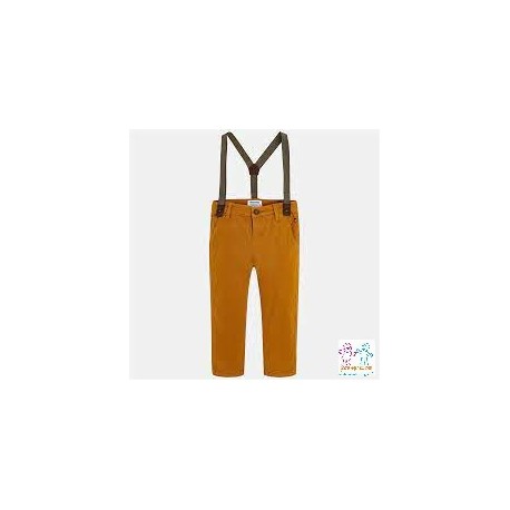 Pantalon chino pique tirantes