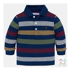 Polo m/l rayas tejidas