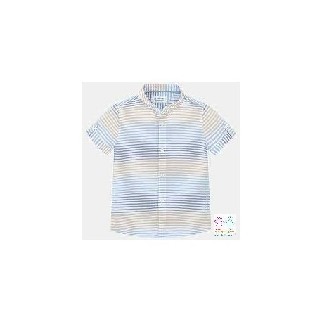 Camisa m/c cuello mao