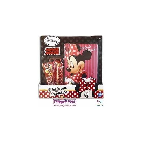 DIARIO CON ACCESORIOS MINNIE