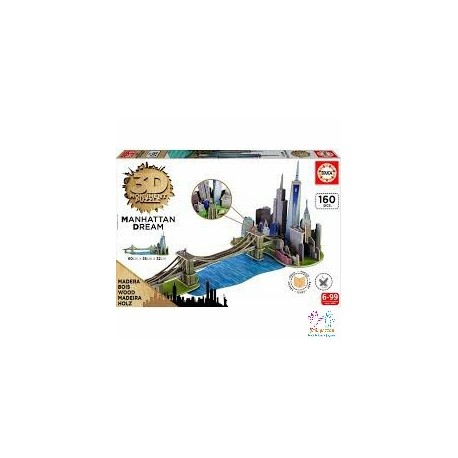 PUZZLE 3D MADERA MANHATTAN 100 PZAS