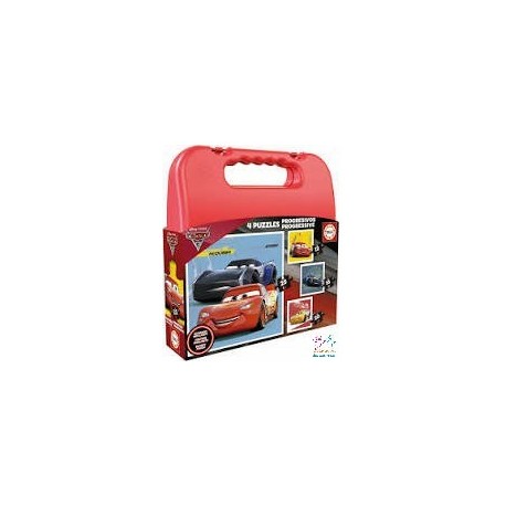 MALETA 4 PUZZLES PROGRESIVOS CARS 3