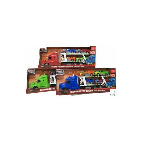 CAMION PORTA 4 COCHES AMERICAN 1:24