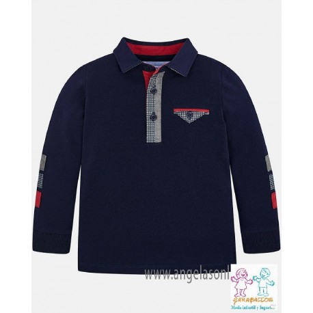 Polo m/l liso detalles