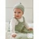 Pelele peto y gorro jacquard