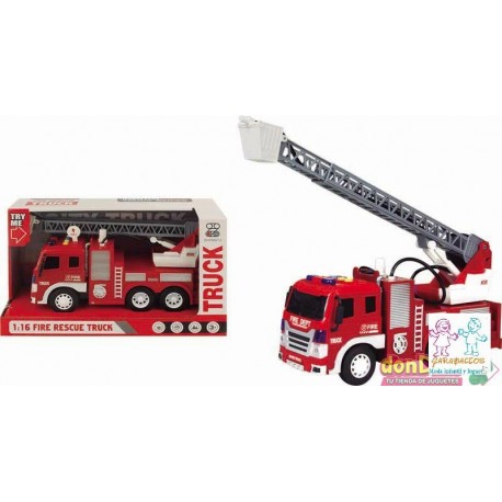 CAMION BOMBEROS 1:16 LUZ Y SONIDO