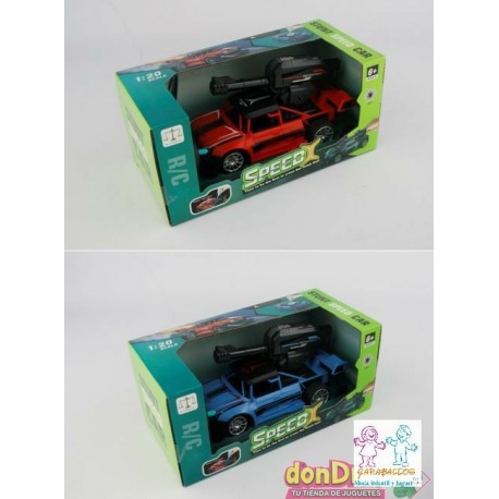 COCHE LANZAS BOMBAS AGUA R/C 1:20