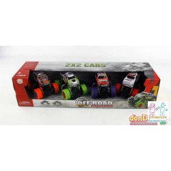 SET 4 COCHES 2X2 MONSTER FRICCION