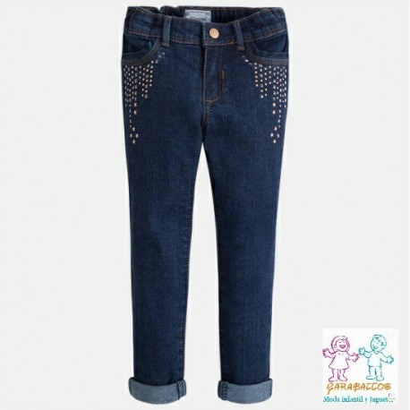 PANTALON TEJANO TACHUELAS