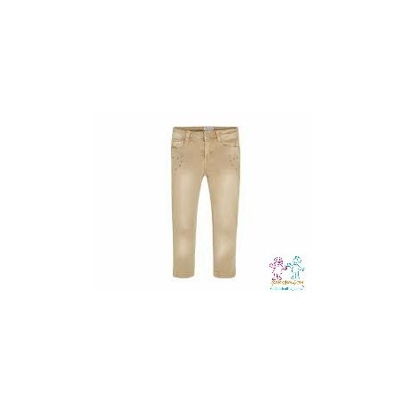 Pantalon largo sarga strass