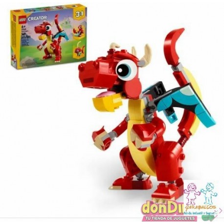 DRAGON ROJO 3 EN 1 LEGO