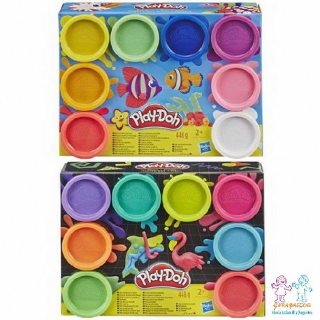 PACK 8 BOTES PLASTILINA ARCO IRIS PLAYDOH