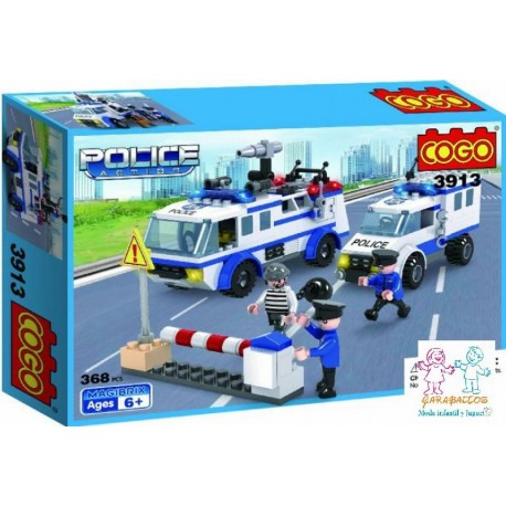 CONSTRUCCION FURGON Y COCHE POLICIA 368PCS