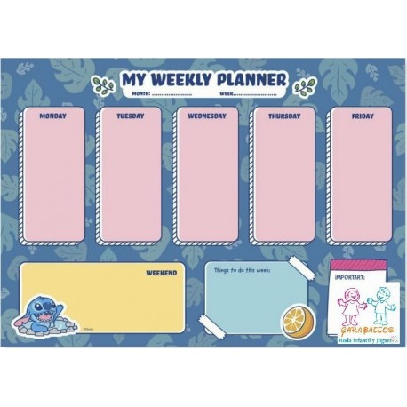 STITCH BLOCK PLANIFICADOR SEMANAL