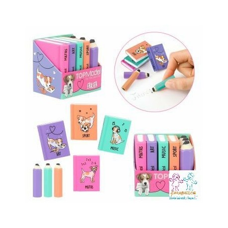 TOPMODEL SET GOMA DE BORRAR MINI LIBROS