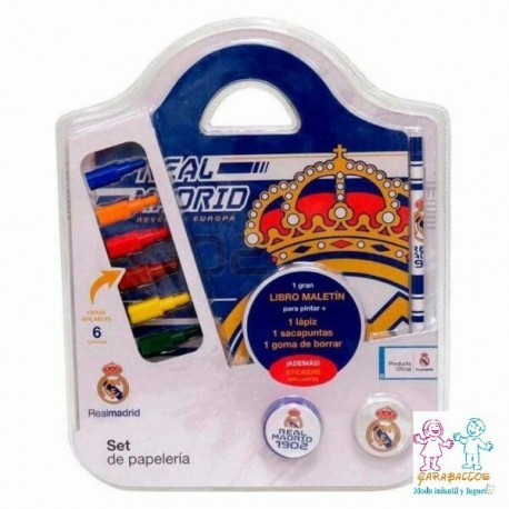 REAL MADRID SET LIBRO MALETIN C/PINTURAS