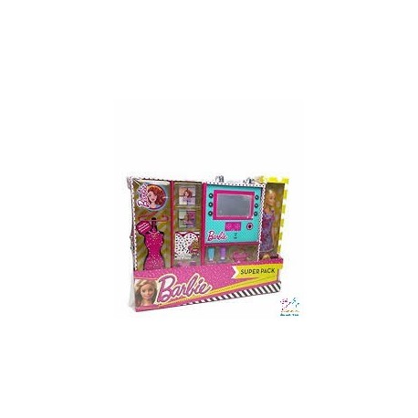 SUPER PACK BEAUTY BARBIE C/MUÑECA