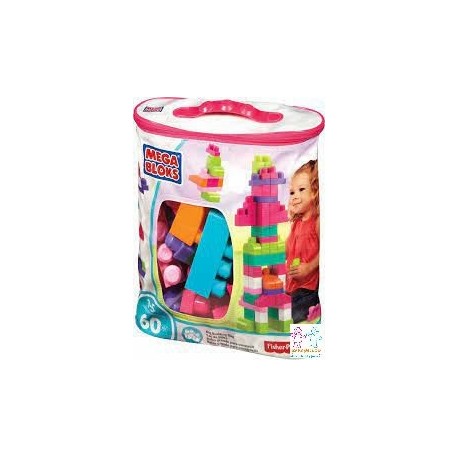 BOLSA ROSA MEGA BLOKS 60 PZAS.