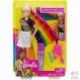 BARBIE MECHAS ARCOIRIS C/ACCESORIOS