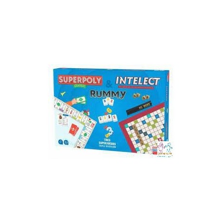 JUEGO SUPERPOLY + INTELECT + RUMMY