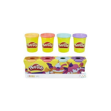 PLASTILINA PLAYDOH PACK 4 BOTES