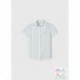 Camisa m/c lino rayas mao