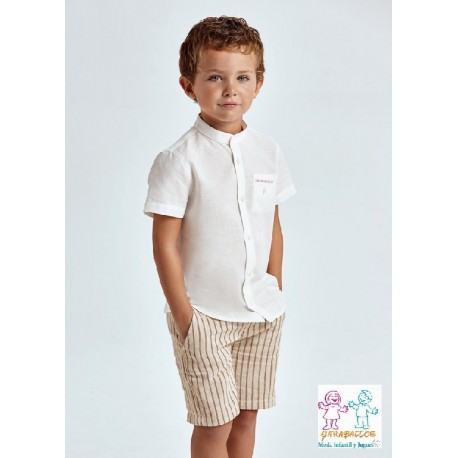 Conj. bermuda camisa lino