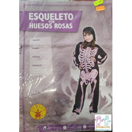 ESQUELETO HUESOS ROSAS 3-4 AÑOS