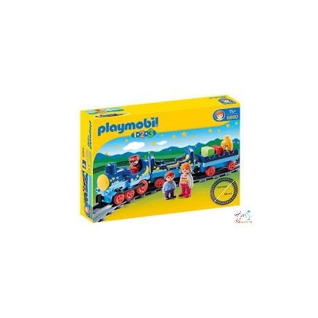 1,2,3 TREN CON VIAS PLAYMOBIL