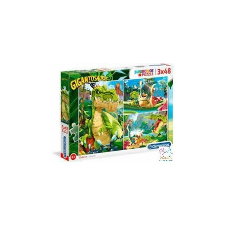 PUZZLE 3X48 PZAS. GIGANTOSAURUS