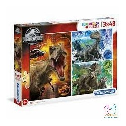 PUZZLE 3X48 PZAS. JURASSIC WORLD