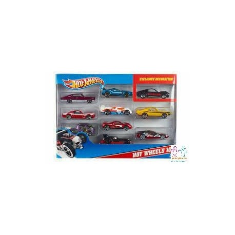 PACK 10 VEHICULOS HOT WHEELS