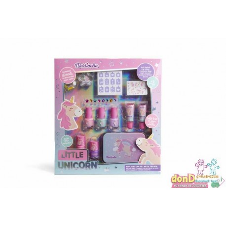 SET UÑAS Y LABIOS LITTLE UNICORN