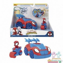 VEHICULO SPIDEY LANZATELARAÑAS 2EN1