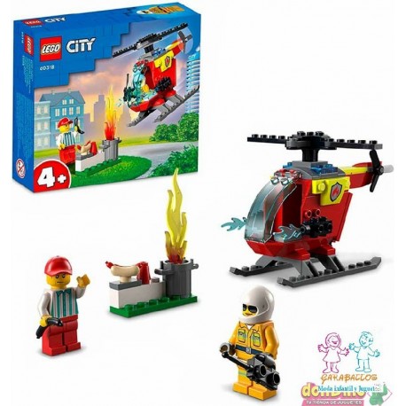 HELICOPTERO DE BOMBEROS LEGO CITY