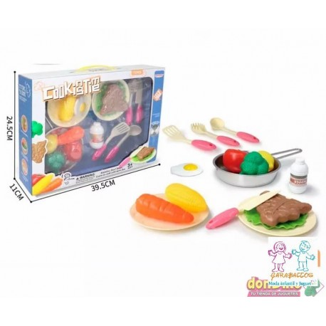 SET COCINA Y ALIMENTOS 11 PZAS.