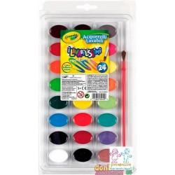 24 ACUARELAS LAVABLES CRAYOLA