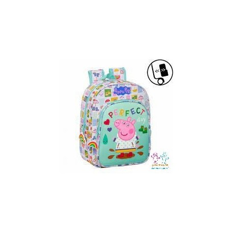 MOCHILA COLEGIAL PEPPA PIG 34CM