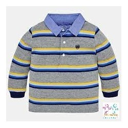 Polo m/l rayas bloque