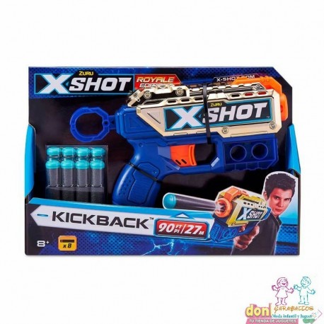 PISTOLA KICKBACK X-SHOT C/8 DARDOS