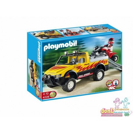 PICK-UP CON QUAD CARRERAS PLAYMOBIL