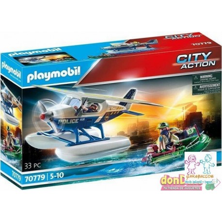 HIDROAVION POLICIA C/LANCHA PLAYMOBIL