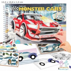 Cuaderno colorear Monster Cars